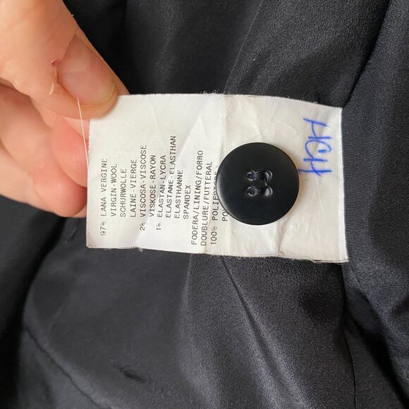 Vintage Authentic Armani 90s/00s Navy Blue Pinstripe 2pc Women's Suit Size 12 - Picture 11 of 12